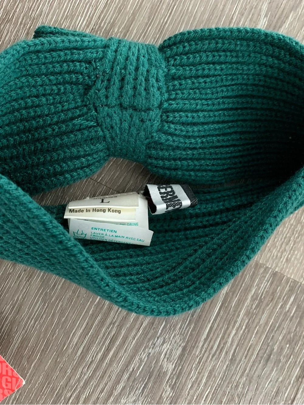 Obermeyer Forest Green Ribbed Bow Headband for Kids